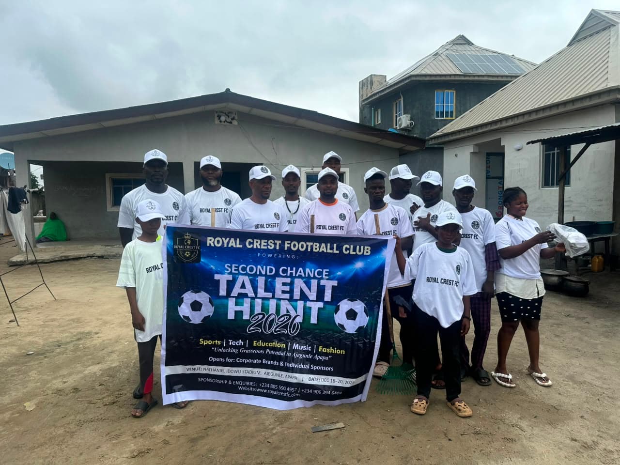 Youth leadership in action: Royal Crest FC cleaning public spaces ahead of the Second Chance Talent Hunt.